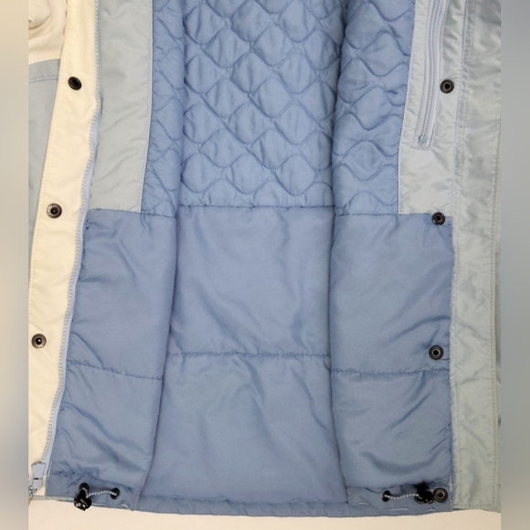 COLUMBIA Winter Shell / Jacket with Hide Away Hood in Blue White (Size L) - Picture 11 of 16